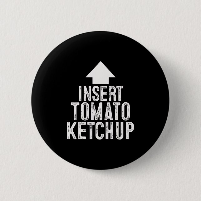 Chapa Redonda De 5 Cm Insertar Salsa de Tomate Halloween Flecha Apuntand (Anverso)