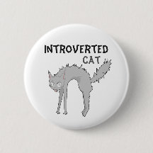 Insigne divertido de gato introvertido | regalo pa