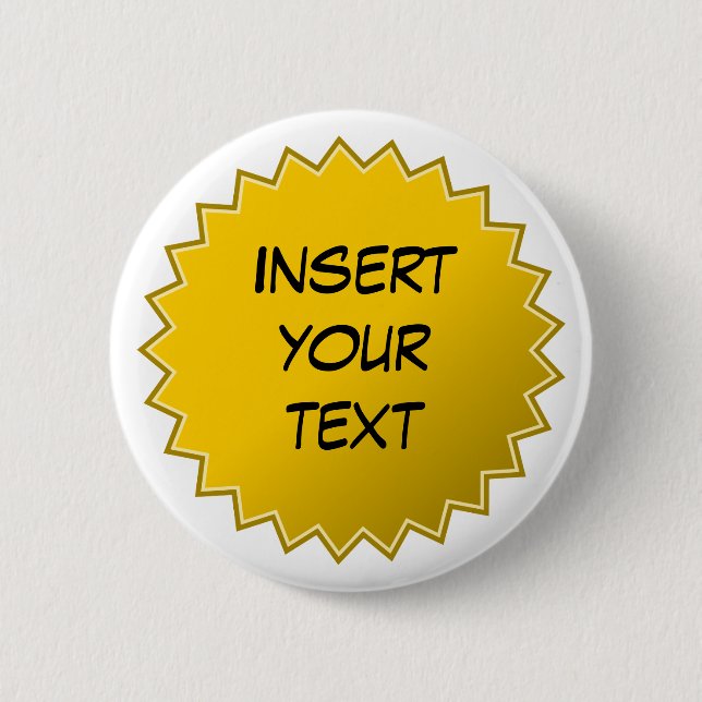 Chapa Redonda De 5 Cm Insignia amarilla (Anverso)