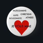 Chapa Redonda De 5 Cm insignia antirracismo<br><div class="desc">Lleve esta insignia en señal de paz y contra el racismo.</div>