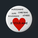 Chapa Redonda De 5 Cm insignia antirracismo<br><div class="desc">Lleve esta insignia en señal de paz y contra el racismo.</div>