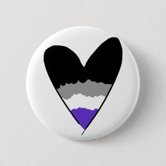 Chapa Redonda De 5 Cm Insignia asexual del orgullo (Anverso)