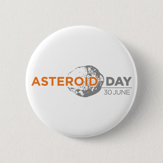 Chapa Redonda De 5 Cm Insignia asteroide del día, grande (Anverso)