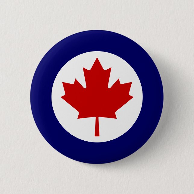 Chapa Redonda De 5 Cm Insignia Canadiense (Anverso)