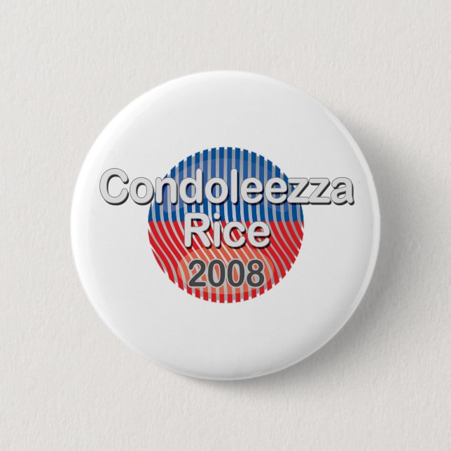 Chapa Redonda De 5 Cm insignia-Condoleezza Rice (Anverso)