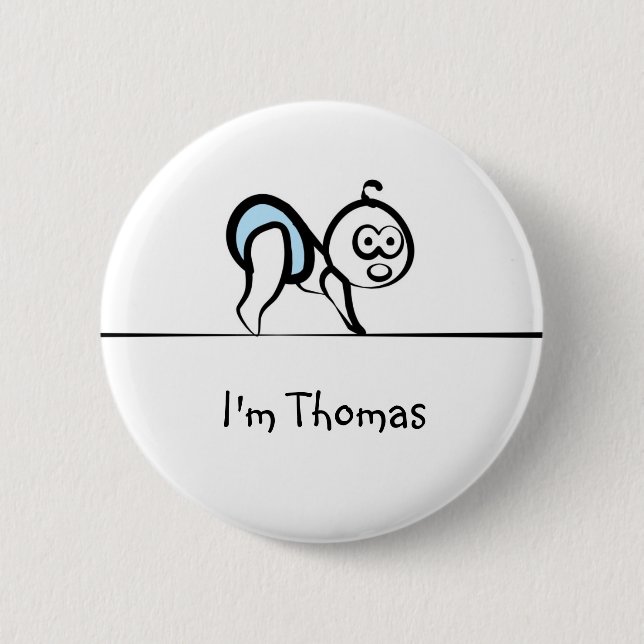 Chapa Redonda De 5 Cm Insignia conocida del bebé (Anverso)