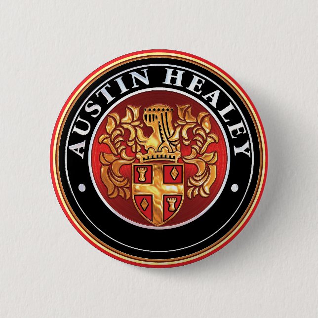 Chapa Redonda De 5 Cm Insignia de Austin Healey (Anverso)