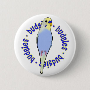 Chapa Redonda De 5 Cm Insignia de Budgies
