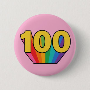 Chapa Redonda De 5 Cm Insígnia de celebración de cumpleaños número 100 a