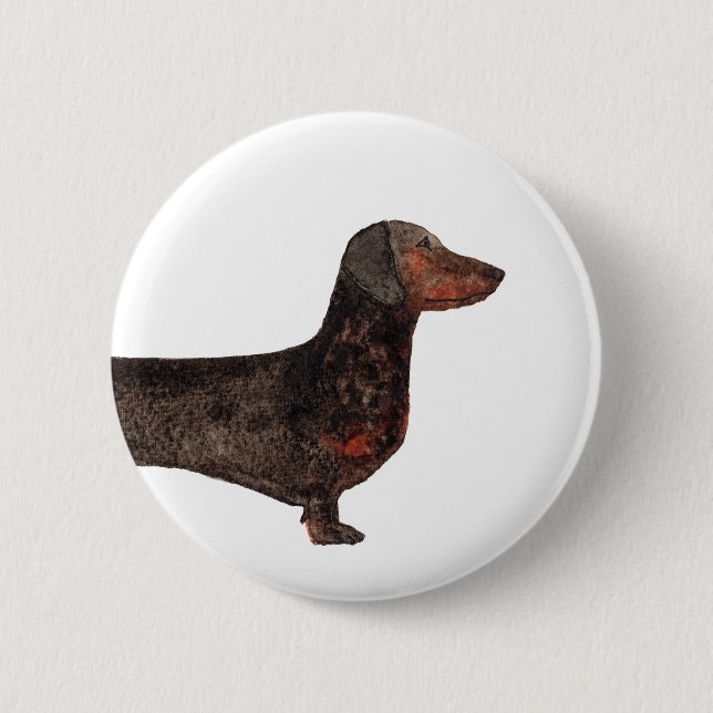 Chapa Redonda De 5 Cm Insignia de Dachshund (Anverso)