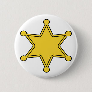 Chapa Redonda De 5 Cm Insignia de encargo del sheriff - diseñe sus los