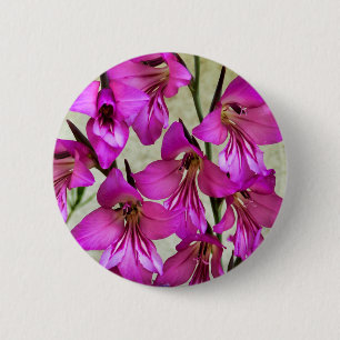 Chapa Redonda De 5 Cm Insignia de gladiolus bizantina