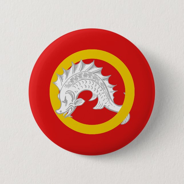 Chapa Redonda De 5 Cm Insignia de la Baronía del Lejano Oeste (Anverso)