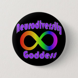 Chapa Redonda De 5 Cm Insignia de la diosa de Neurodiversity