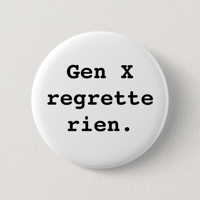 Chapa Redonda De 5 Cm Insignia de la Gen X (Anverso)