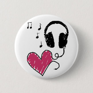 Chapa Redonda De 5 Cm Insignia de la música