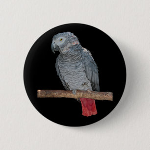 Chapa Redonda De 5 Cm Insignia de loro pesky