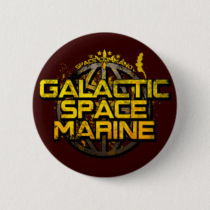 Chapa Redonda De 5 Cm Insígnia de Marine Espacial Galáctico