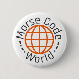 Chapa Redonda De 5 Cm Insignia de Morse Code World
