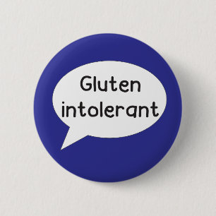 Chapa Redonda De 5 Cm Insignia de pin intolerante Gluten