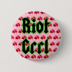 Chapa Redonda De 5 Cm Insignia de Rosas de grupo antidisturbios