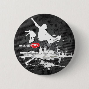Chapa Redonda De 5 Cm Insignia de SK8DK