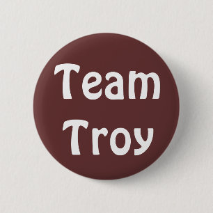 Chapa Redonda De 5 Cm Insignia de Troy del equipo