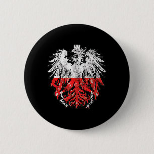 Chapa Redonda De 5 Cm Insignia del águila de Polonia de raíces de patrim