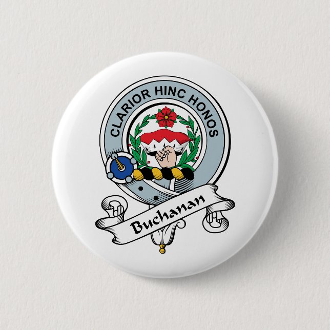 Chapa Redonda De 5 Cm Insignia del clan de Buchanan (Anverso)