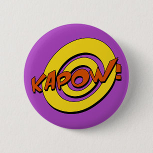 Chapa Redonda De 5 Cm Insignia del cómic de Kapow