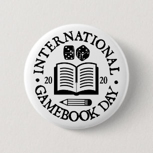 Chapa Redonda De 5 Cm Insignia del Día Internacional del Libro de Marco