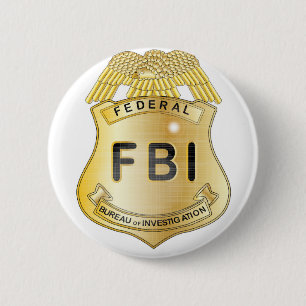 Chapa Redonda De 5 Cm Insignia del FBI