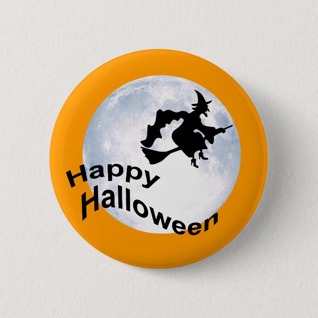 Chapa Redonda De 5 Cm Insignia del feliz Halloween (Anverso)