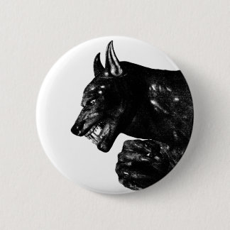 Chapa Redonda De 5 Cm Insignia del hombre lobo