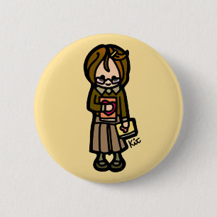 Chapa Redonda De 5 Cm insignia del libro