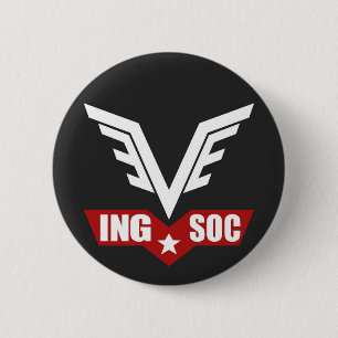 Chapa Redonda De 5 Cm Insígnia del logotipo del partido INGSOC de 1984