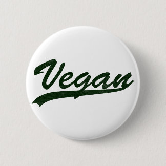Chapa Redonda De 5 Cm Insignia del logotipo del vegano