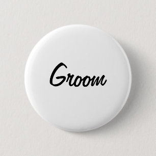Chapa Redonda De 5 Cm Insignia del novio
