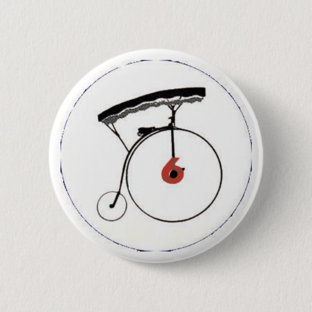 Chapa Redonda De 5 Cm Insignia del número 6 (Anverso)