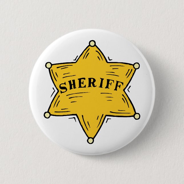 Chapa Redonda De 5 Cm Insignia del sheriff (Anverso)