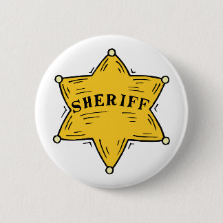 Chapa Redonda De 5 Cm Insignia del sheriff