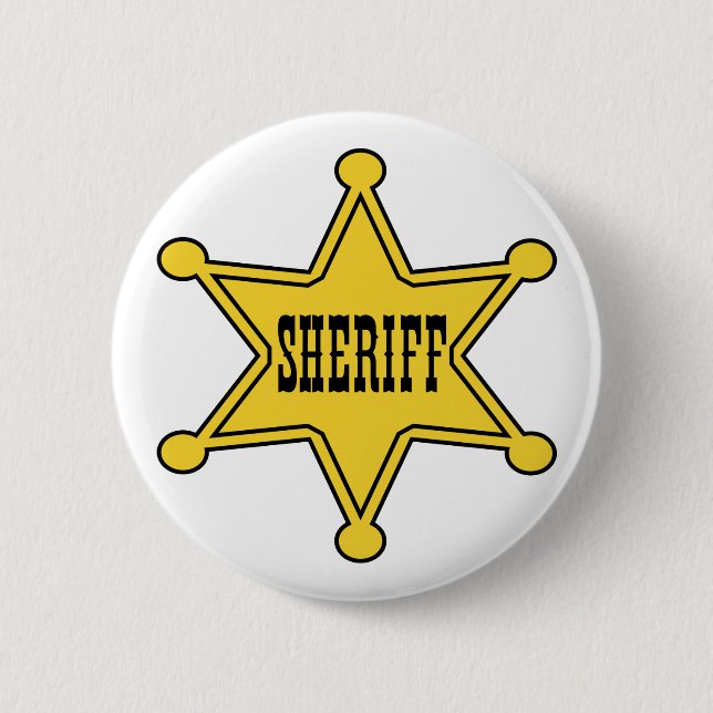 Chapa Redonda De 5 Cm Insignia del sheriff (Anverso)