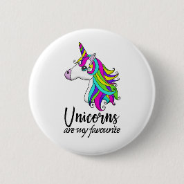 Chapa Redonda De 5 Cm Insignia del unicornio del arco iris