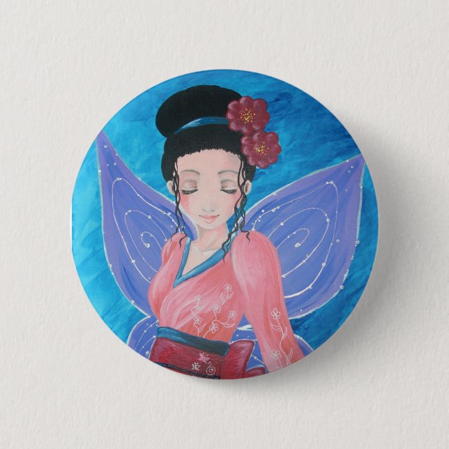 Chapa Redonda De 5 Cm Insignia - Fairy quimono (Anverso)