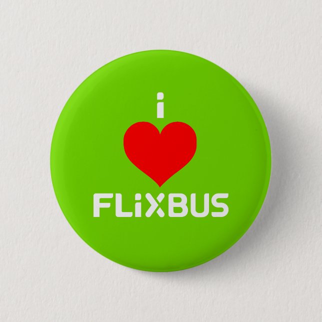 Chapa Redonda De 5 Cm Insignia Flixbus (Anverso)