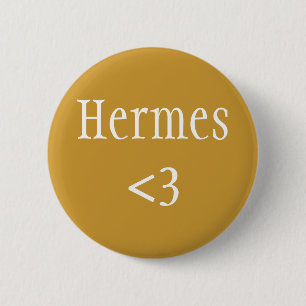 Chapa Redonda De 5 Cm Insignia Hermes <3