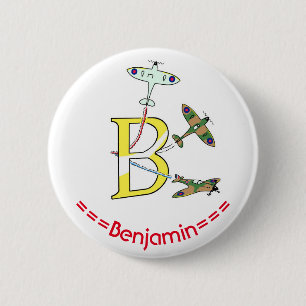 Chapa Redonda De 5 Cm Insignia inicial de Spitfires B
