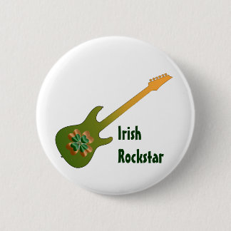 Chapa Redonda De 5 Cm Insignia irlandesa de la estrella del rock