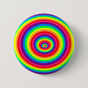 Chapa Redonda De 5 Cm Insignia motivo redondo psicodélico arco iris