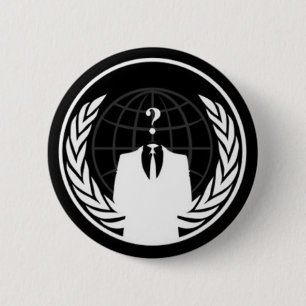 Chapa Redonda De 5 Cm Insignia negra de Anonywear